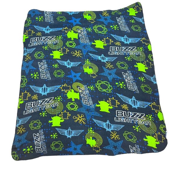 Northwest Buzz Lightyear and Alien Fleece Blanket Throw Blue Green Space Alien - Picture 4 of 9